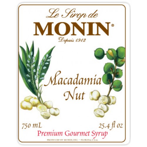 Monin Macadamia Nut Syrup - Tidewater Coffee